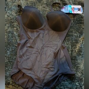 Maidenform Charcoal Floral Shapewear Bodysuit